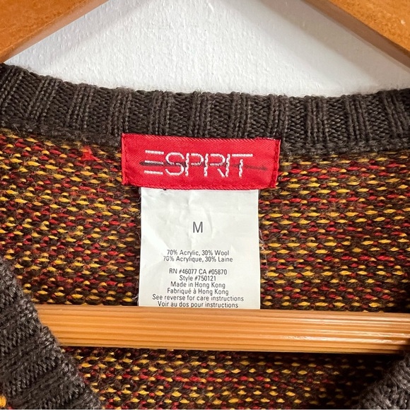Vintage Esprit wool blend V-neck sweater - Picture 5 of 5